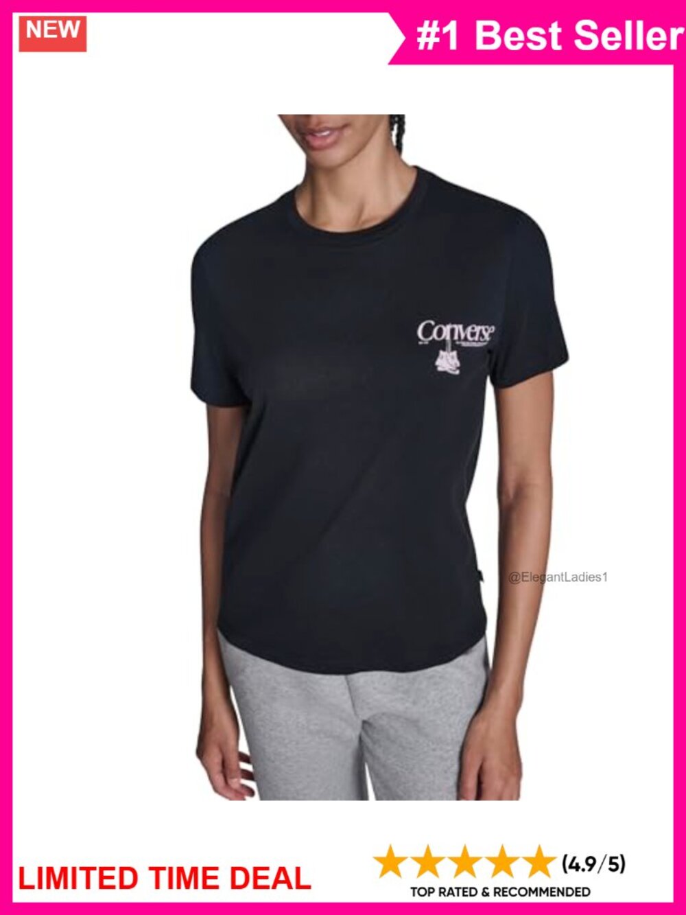Converse Hanging Shoes Graphic Tee Women's Short Sleeve T-Shirt